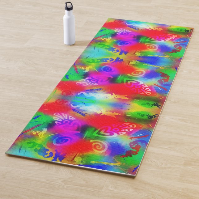 Butterfly Multicolor Yoga Mat (In Situ)