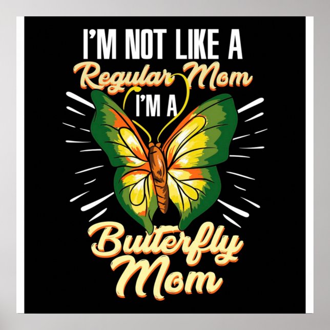 Butterfly Mum Gift, Mum Birthday Gift,Mother's Day Poster (Front)