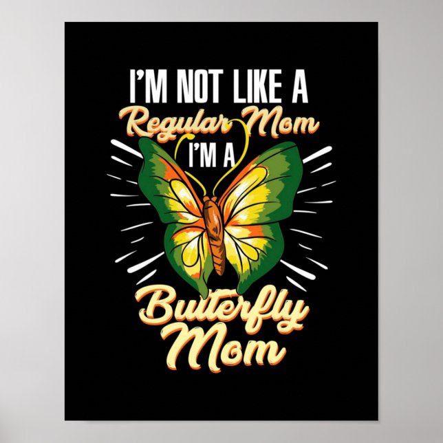 Butterfly Mum Gift, Mum Birthday Gift,Mother's Day Poster (Front)