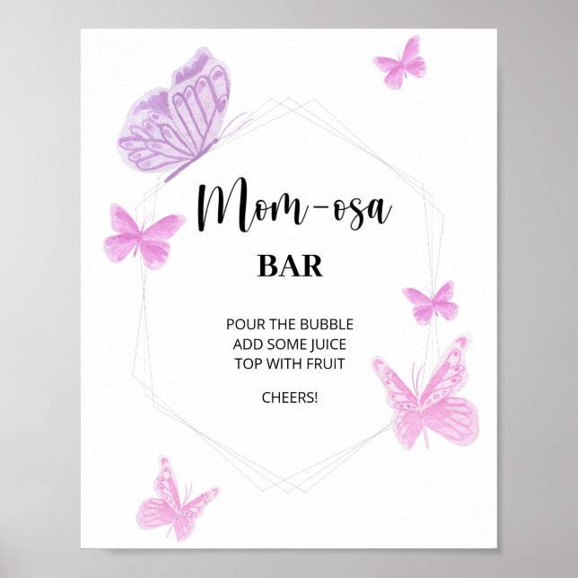 Butterfly \ Mum-osa bar  Poster (Front)