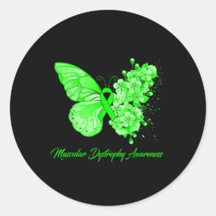Butterfly Muscular Dystrophy Awareness Classic Round Sticker