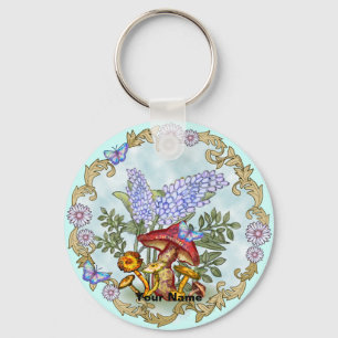 Butterfly Mushroom keychain