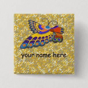 Butterfly name badge