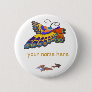 Butterfly name badge