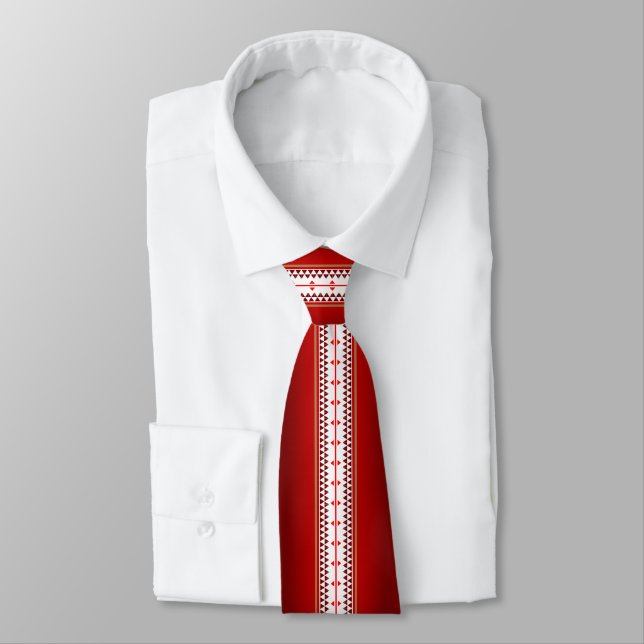 Butterfly Nation Red Tie (Tied)