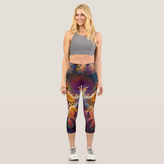Butterfly nebula capri leggings