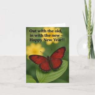 Butterfly New Year card