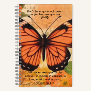 Butterfly Notebook 1 Timothy 4:12