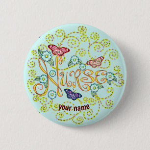 Butterfly Nurse  6 Cm Round Badge