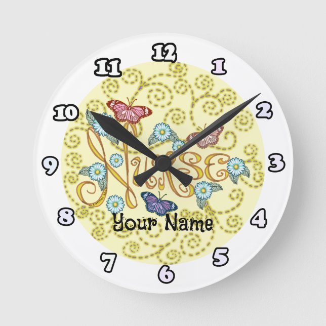 Butterfly Nurse  clock (Front)