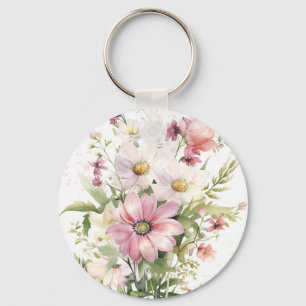 Butterfly Nursery Wall Art Key Ring