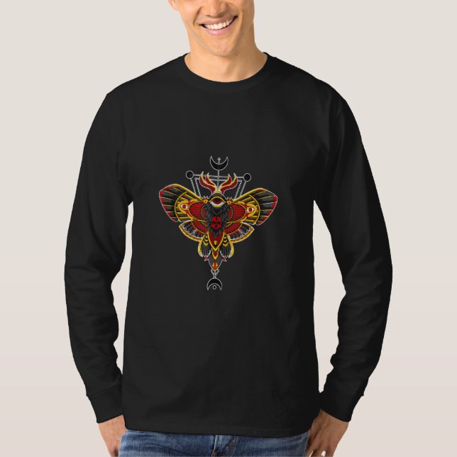 Butterfly Occult Moth Witch Lunar T-Shirt (Front)