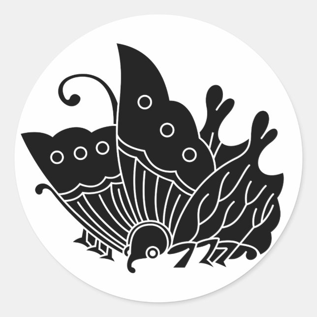 Butterfly Oda Classic Round Sticker (Front)