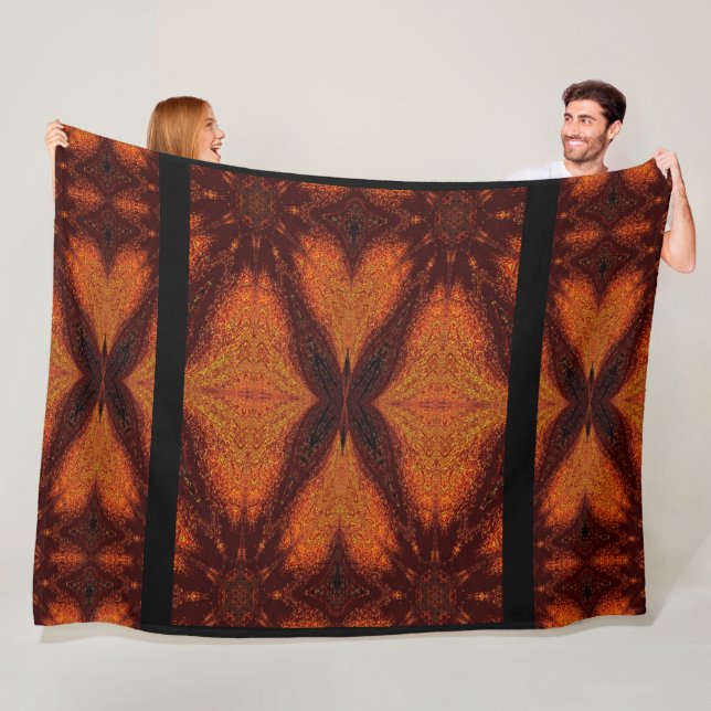 Butterfly of Gold 1 Fleece Blanket (In Situ)