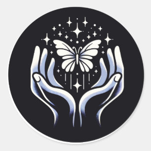 Butterfly of Hope - A Symbol of Gentle Resilience Classic Round Sticker