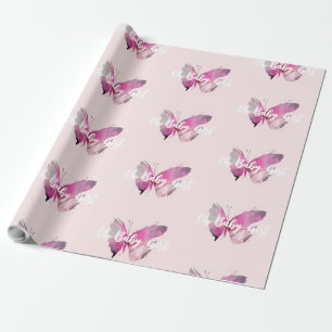 Butterfly Oh Baby Girl Wrapping Paper