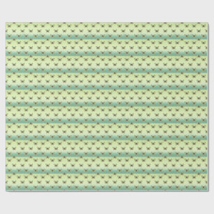 Butterfly Ombre Animal Nature Green Yellow  Wrapping Paper