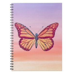 Butterfly Ombre Sunset Tones Journal Notebook