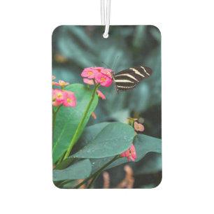 Butterfly on a flower car air freshener