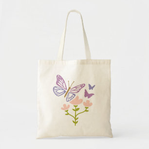 Butterfly on a Flower Tote Bag