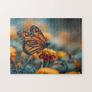 Butterfly on a Marigold Jigsaw Puzzle
