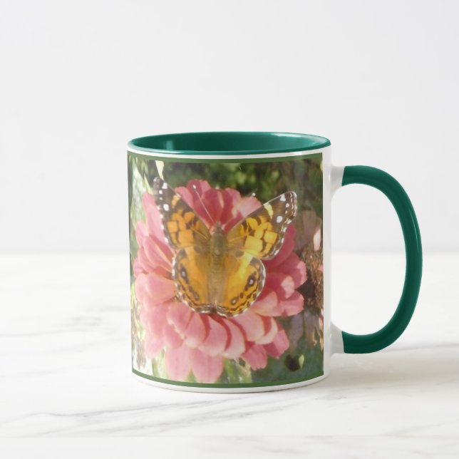 Butterfly on a Pink Hydrangea Mug (Right)
