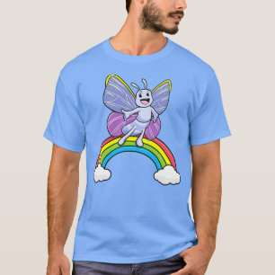 Butterfly on a rainbow with clouds T-Shirt