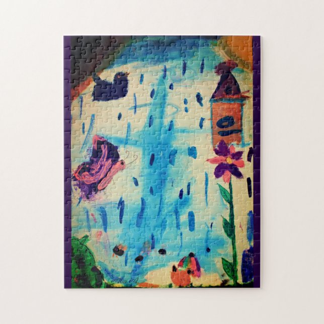 Butterfly on a Rainy Day  Jigsaw Puzzle (Vertical)