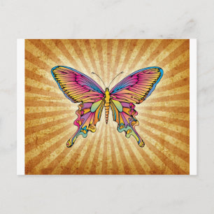 Butterfly on Background Postcard