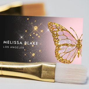 butterfly on black business card