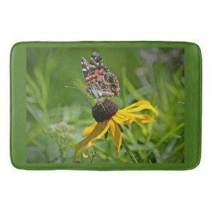 Butterfly on Black-Eyed Susan Bath Mat