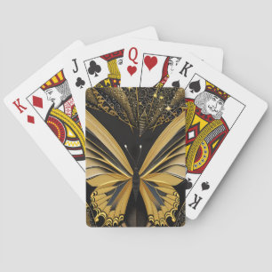 Butterfly on Black Playing Cards