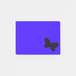 Butterfly on Blue Post It Note