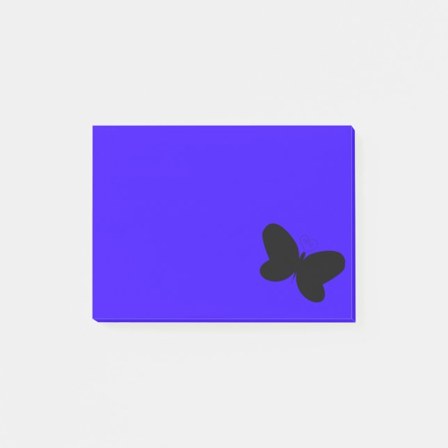Butterfly on Blue Post It Note (Front)