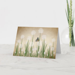 Butterfly On Dandelion  Card