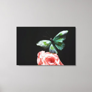 Butterfly on flower 2 canvas print