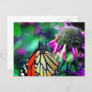 Butterfly On Flower Nature Art Personalized Postcard