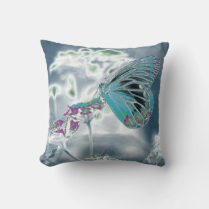 Butterfly on flower - Negative Photo 2 Cushion
