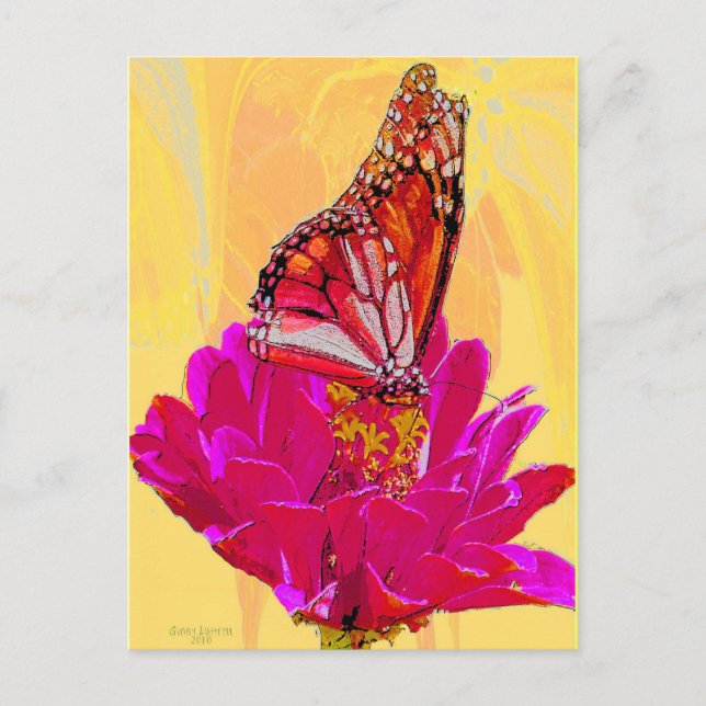 Butterfly on Flower products Postcard (Front)