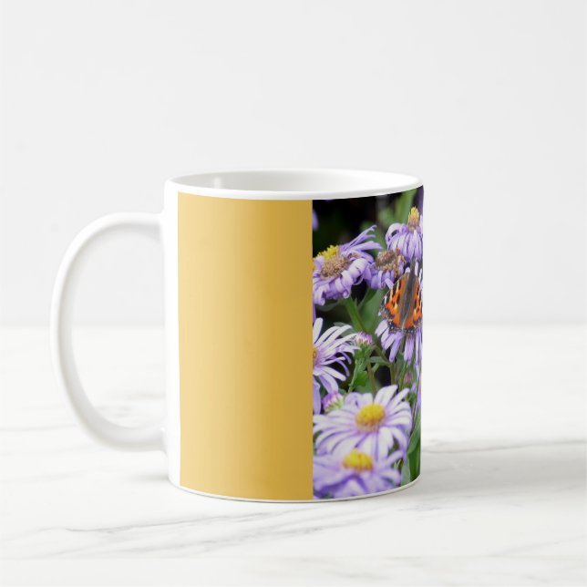 Butterfly On Flowers Mug (Left)