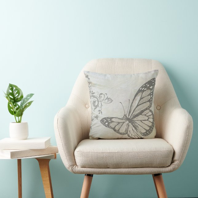 Butterfly on Grey Cushion (Creator Uploaded)