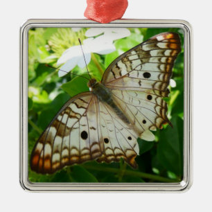 Butterfly on Jasmine Tropical Nature Photography Metal Tree Decoration