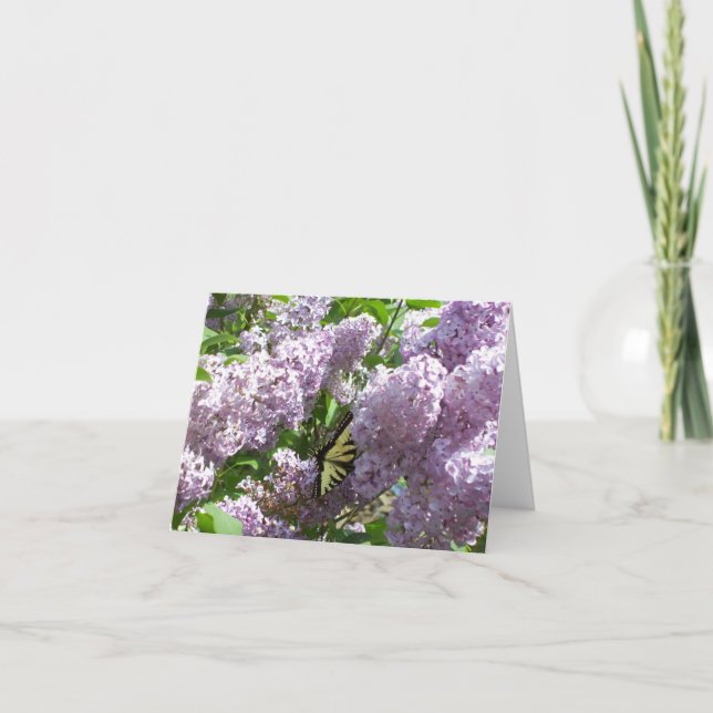 Butterfly on Lilac Notecard (Front)