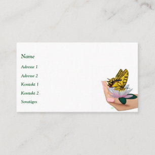 Butterfly on Lotus Bloom Business Card