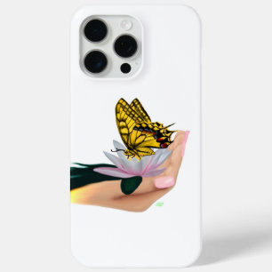 Butterfly on Lotus Bloom iPhone 15 Pro Max Case
