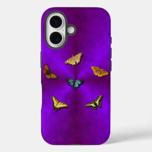 Butterfly on Pink Purple Rainbow iPhone 16 Case