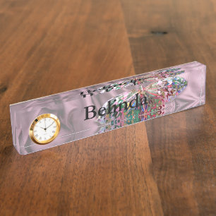 Butterfly on Purple Chiffon Nameplate