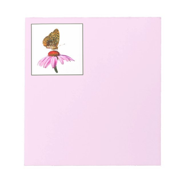 Butterfly On Purple Coneflower Notepad (Front)
