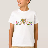 Butterfly on Rainbow Lily and Heart