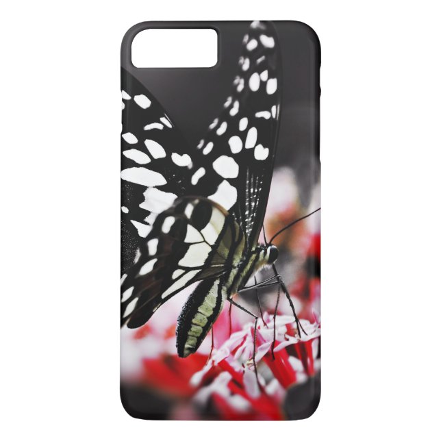 Butterfly on Red Flower Case-Mate iPhone Case (Back)